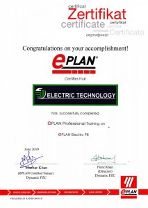 Eplan certificate